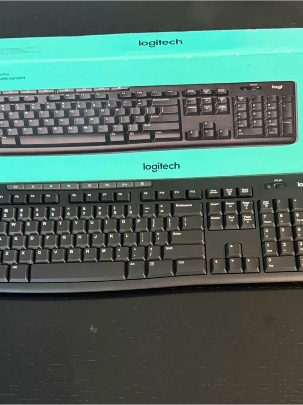 Logitech Black Wired Full-Size Keyboard with Number Pad